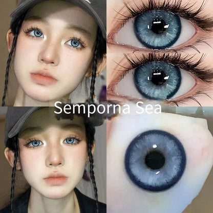 Natural beauty lucky little golden cat beauty contact lens pure desire style contact lens temperament network celebrity all-match fresh(2)