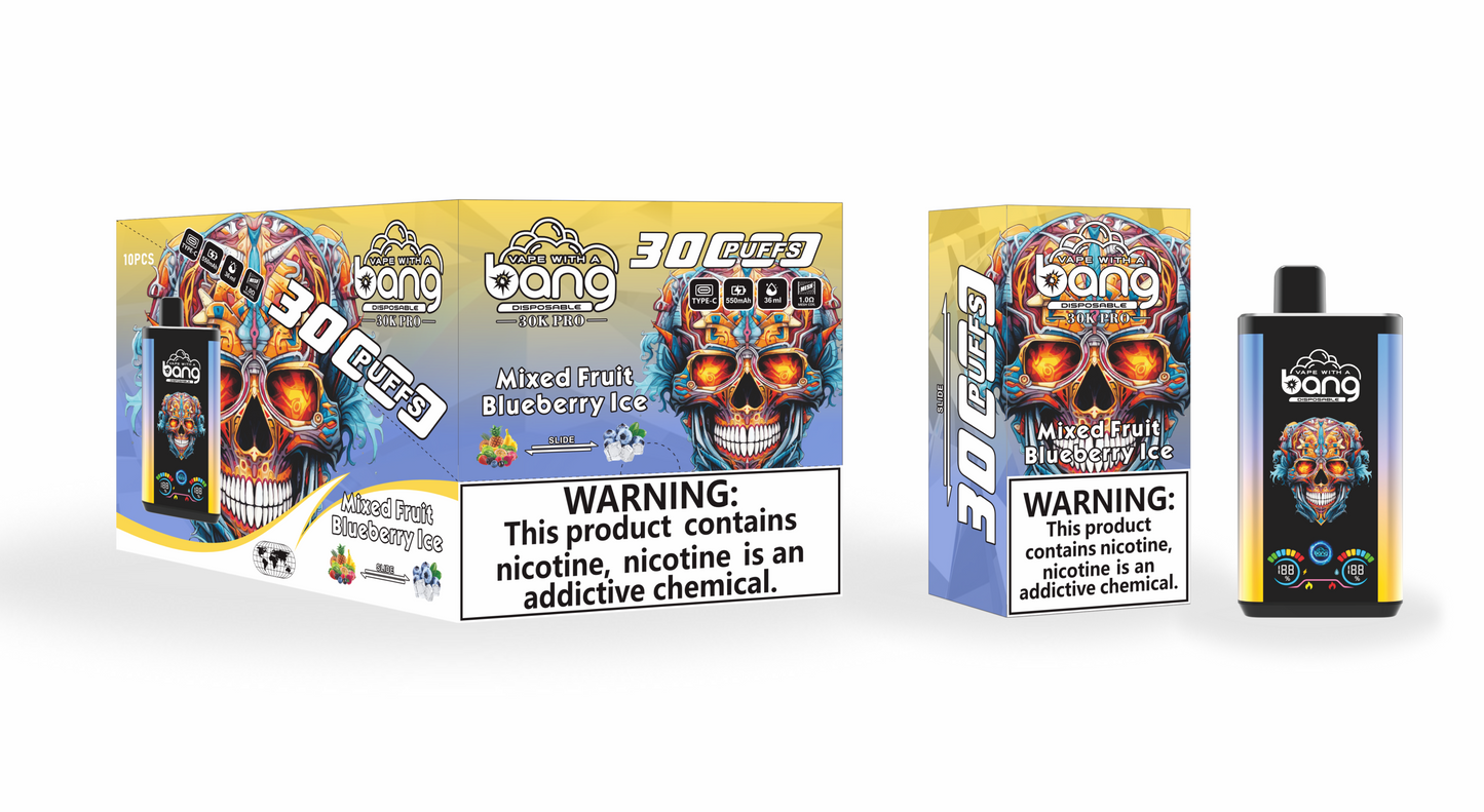 Bang 30000 PRO 30k puffs Disposable Vape 850mah  16 Flavors