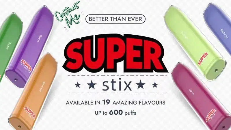 Super Stix 600 Disposable Vapes Bar 20mg 2ml tpd uk