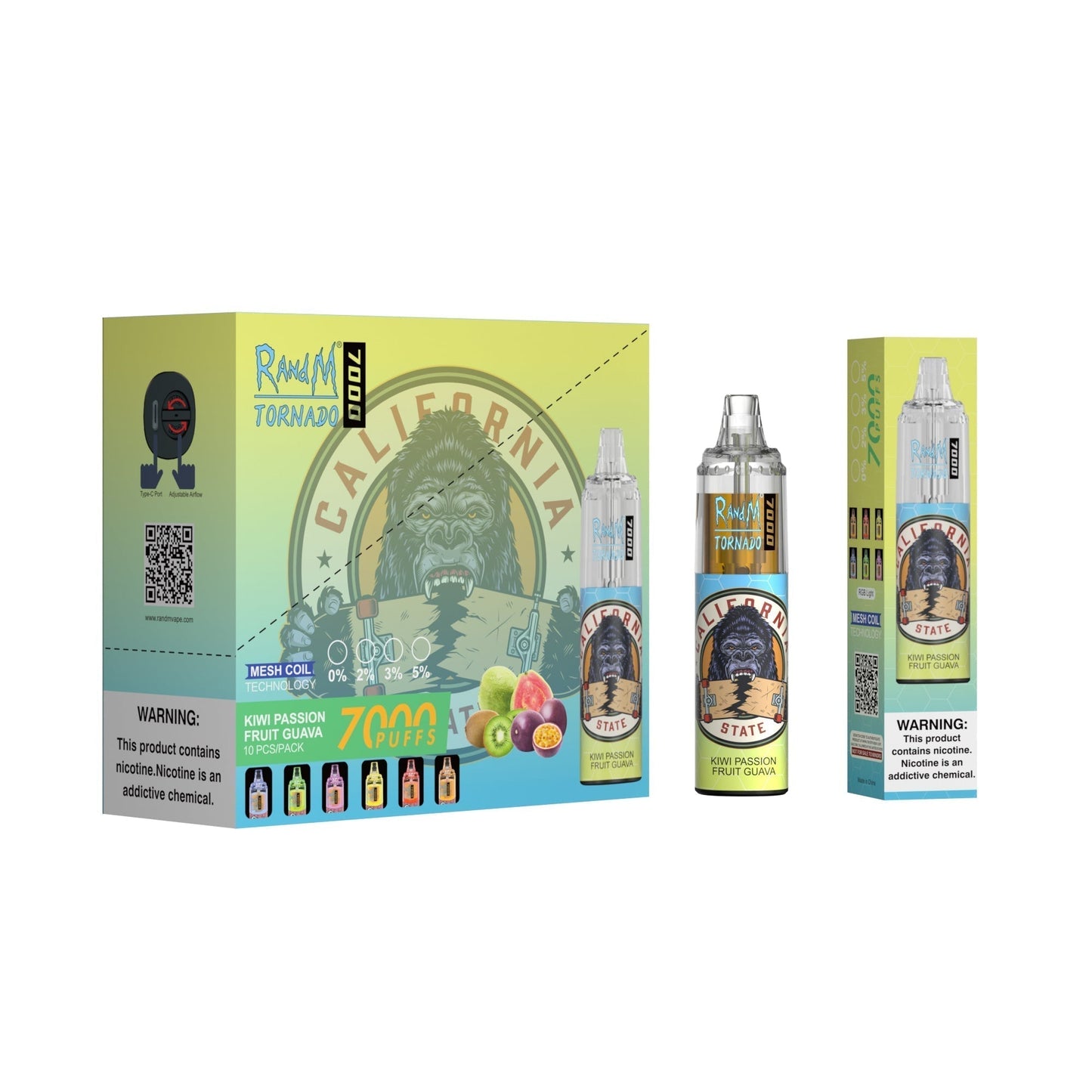 RAndM Tornado 7000 Puffs Disposable Vape Pack Of 10