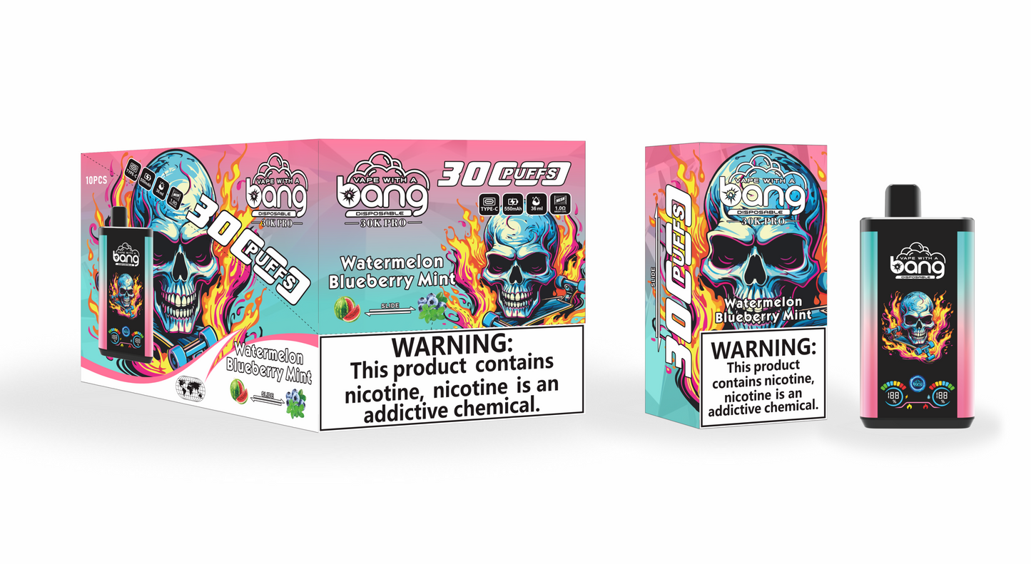 Bang 30000 PRO 30k puffs Disposable Vape 850mah  16 Flavors