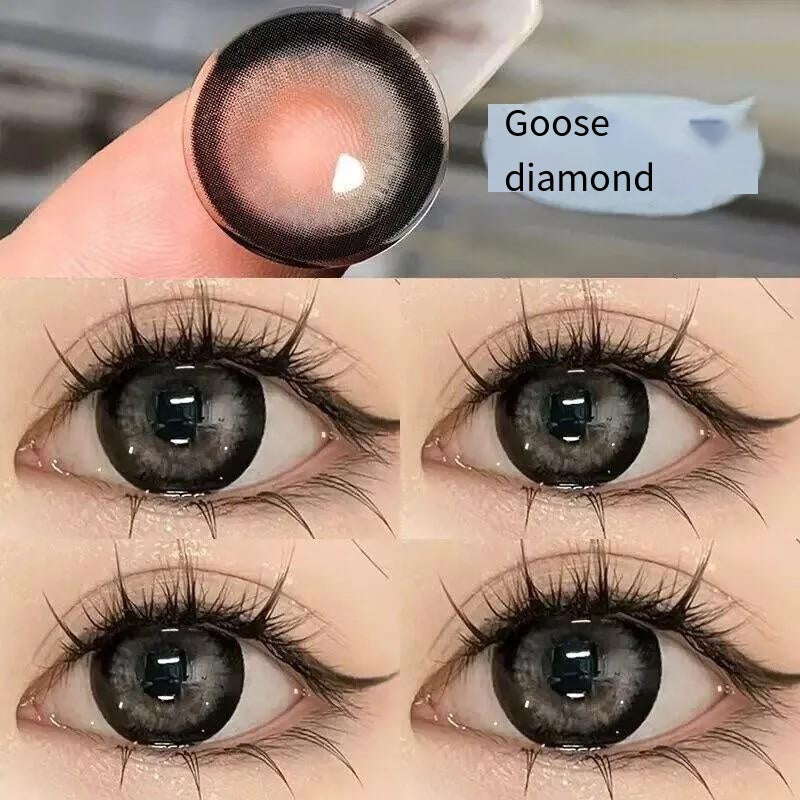 Natural beauty mixed green color contact lenses European and American style hot contact lenses small and large diameter on the eyes color does not hurt the eyes (2)