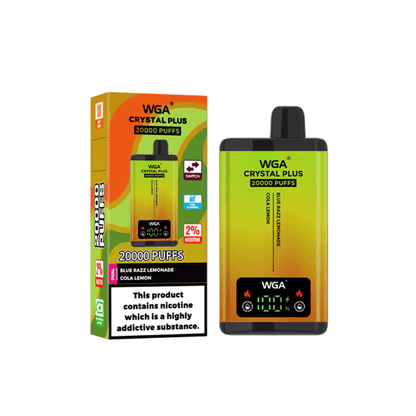 WGA Crystal PLUS SMART double flavor 20000 puff Disposable Vape Wholesale，650 mAh 25 ML  15 Flavors