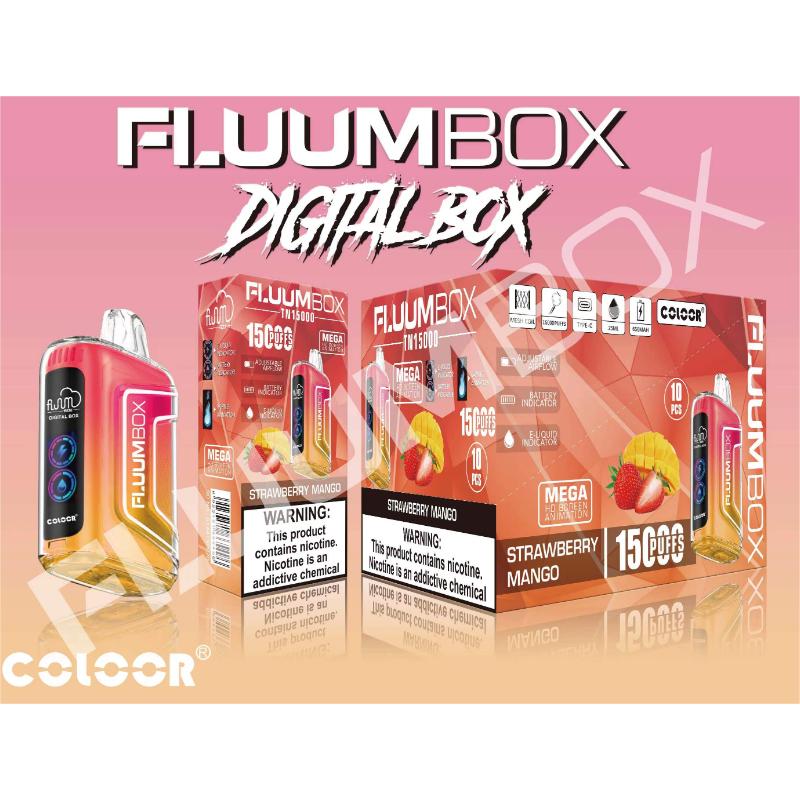 FLUUM BOX 15000 Puffs Disposable Vape Wholesale-650mAh battery, 25ml E-liquid, Multiple Nicotine 12 Flavors