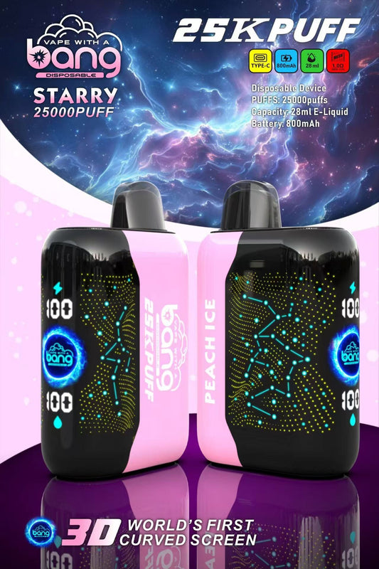 Bang starry 25000 puffs Disposable Vape  850mah 16 Flavors
