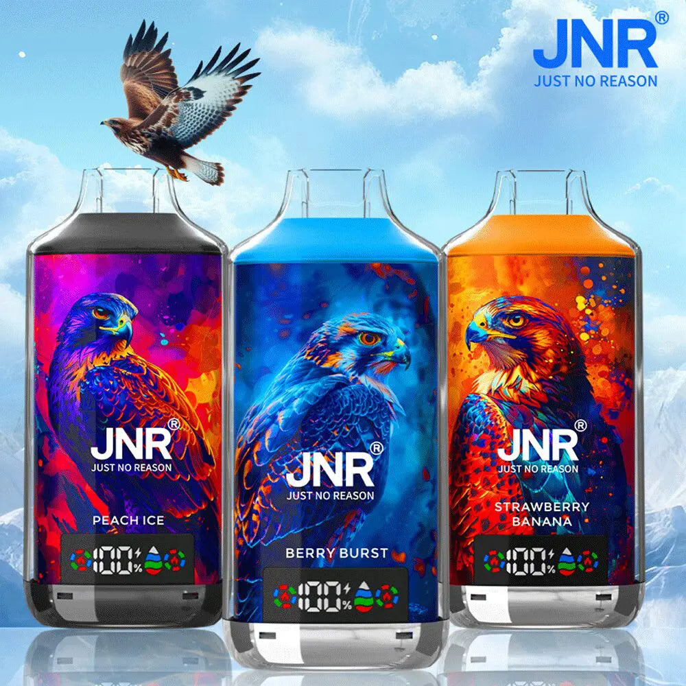 JNR Falcon X 18000 (0/2/5% Nic) | 0.6Ω Mesh Coil-Disposable Vape 18000 Puffs -950mAh Battery, 24ml E-liquid, Multiple Nicotine 11 Flavors