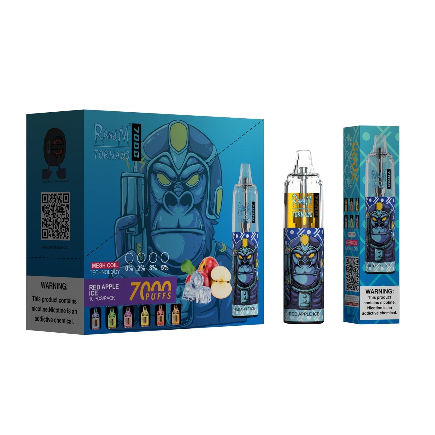 RAndM Tornado 7000 Puffs Disposable Vape Pack Of 10