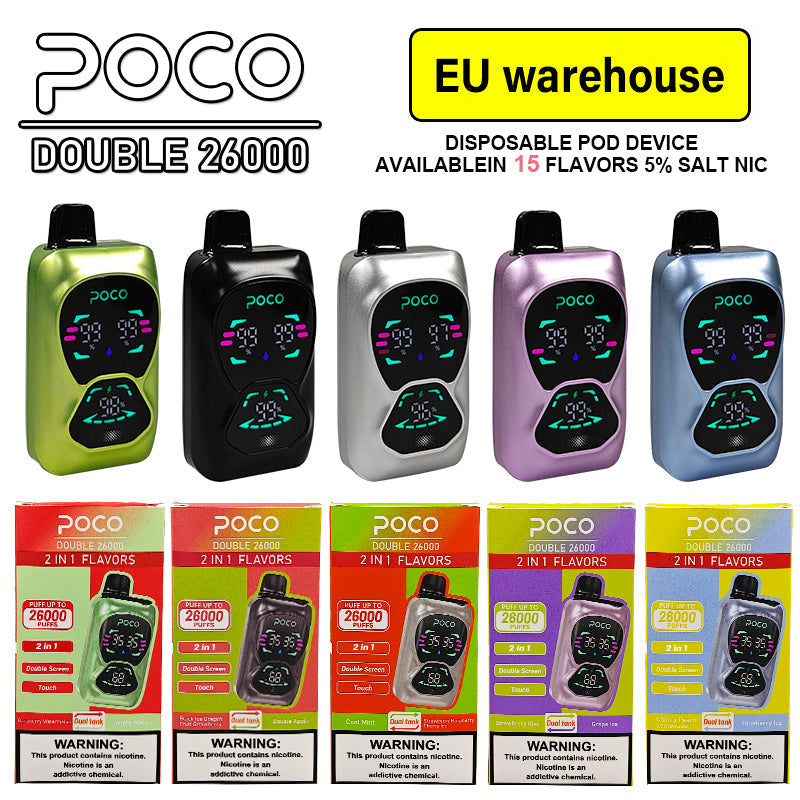 EU Warehouse POCO DOUBLE 26000 Puffs Disposable Vape Wholesale