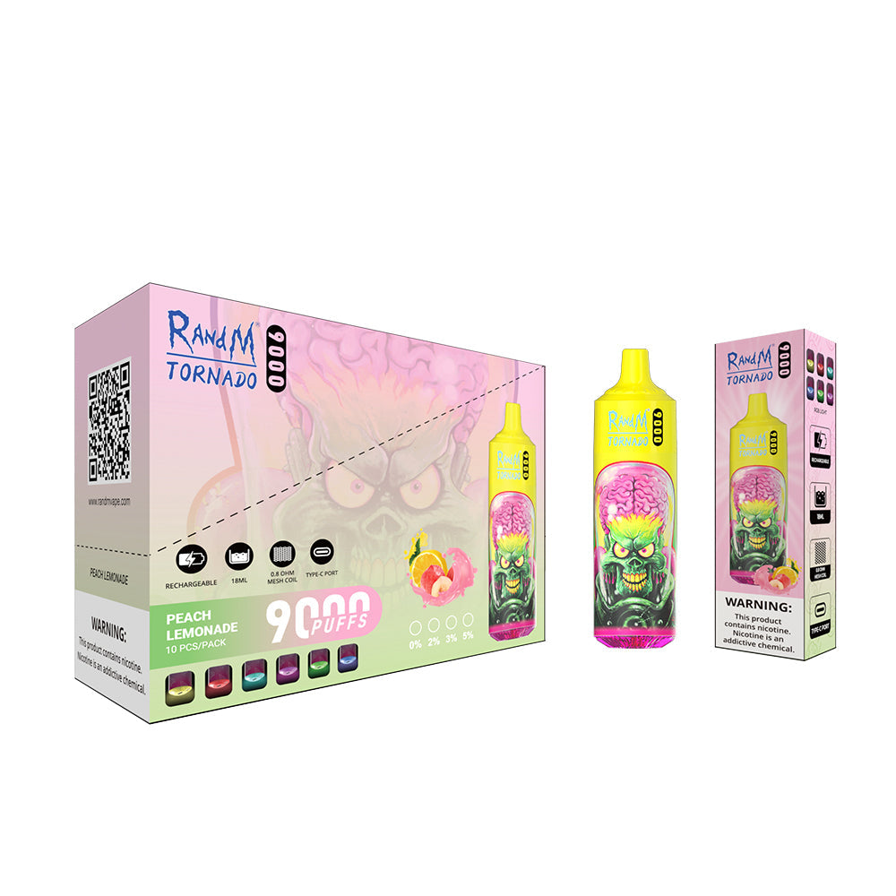 RAndM Tornado 9000 Puffs Disposable Vape Box Of 10