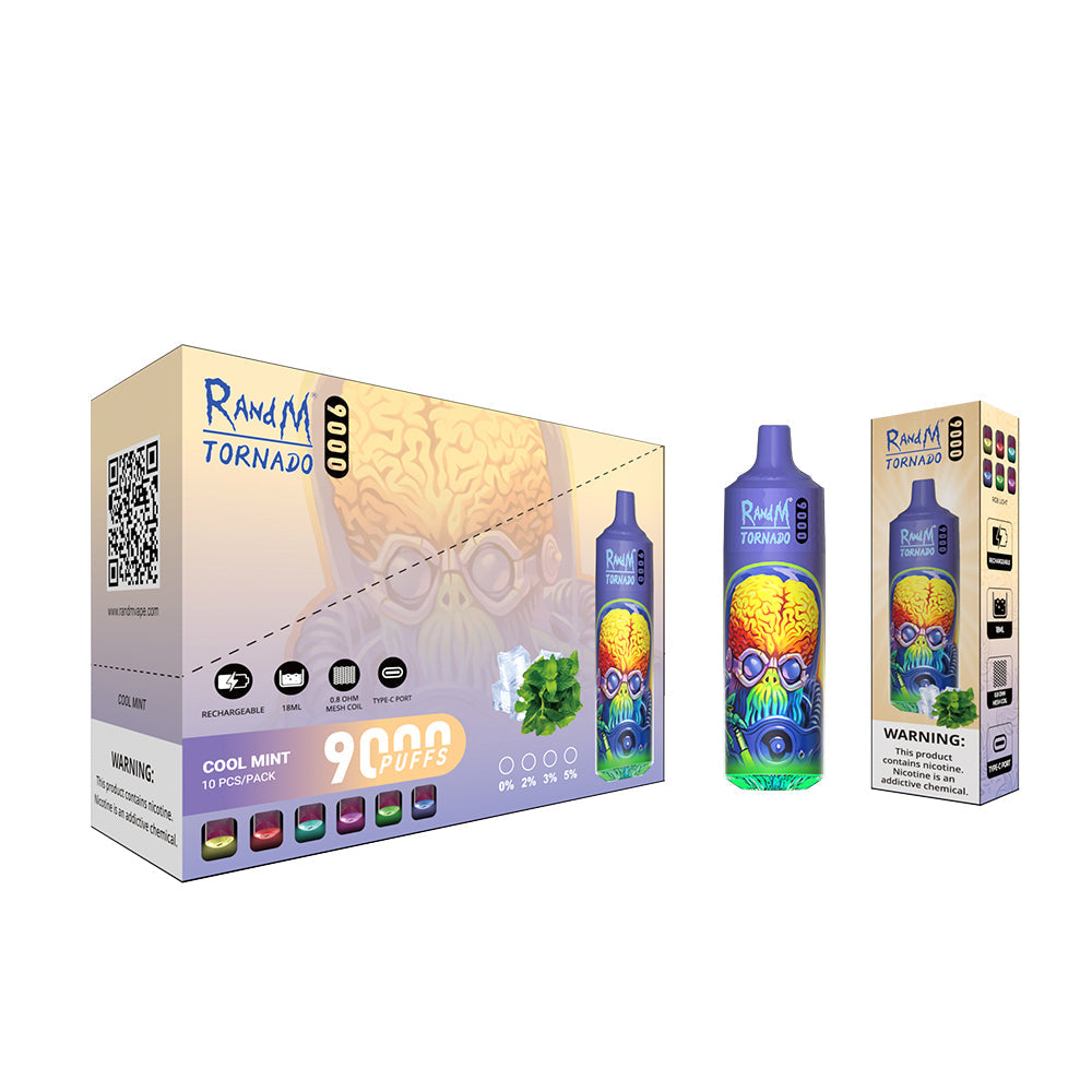 RAndM Tornado 9000 Puffs Disposable Vape Box Of 10