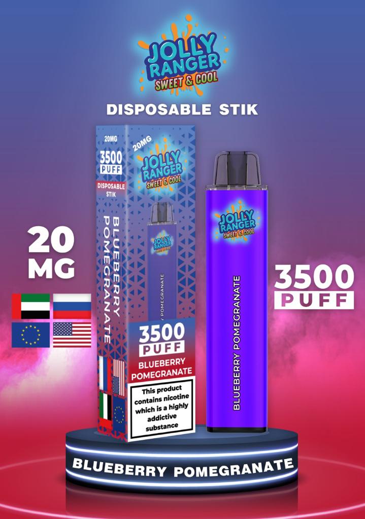 Jolly Ranger 3500 Rechargeable Draw- Activated 2ml- SPECIAL OFFER EXP:27/09/23