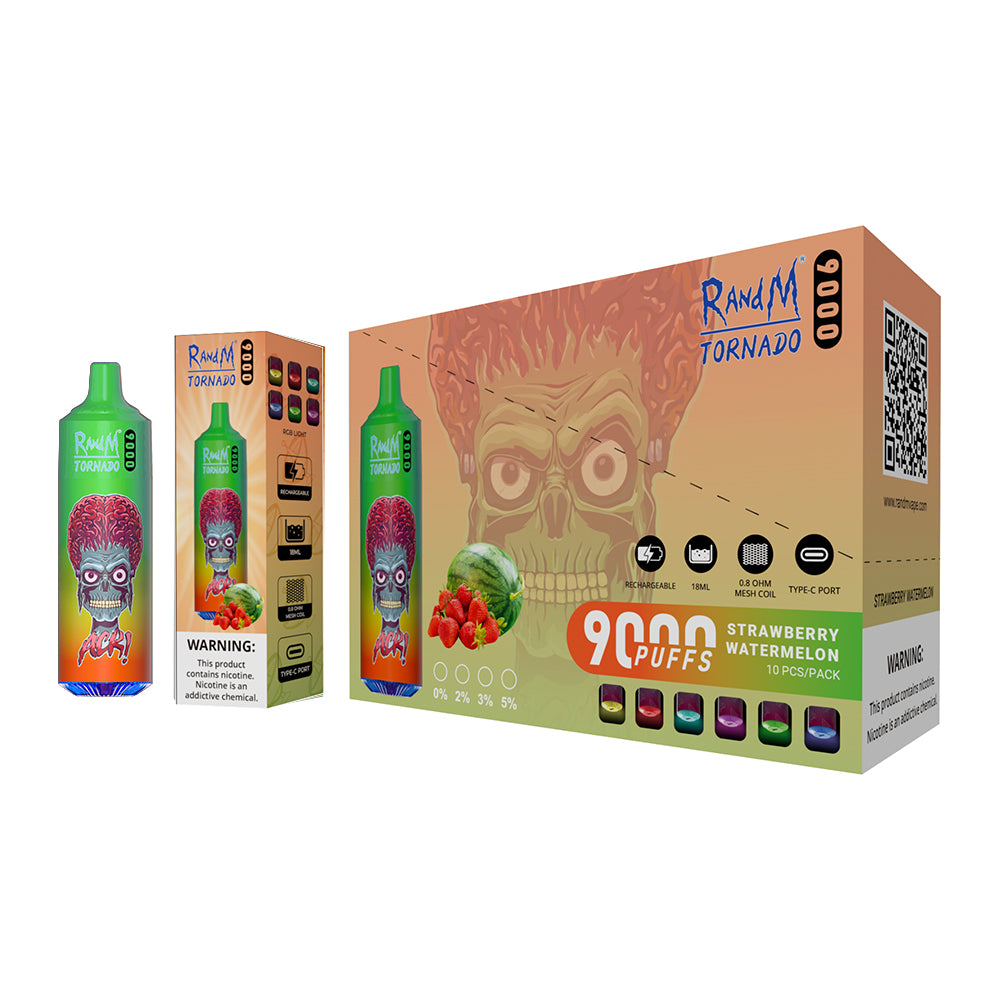 RAndM Tornado 9000 Puffs Disposable Vape Box Of 10