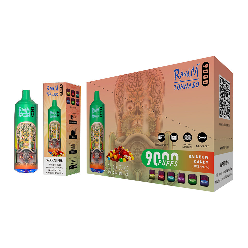 RAndM Tornado 9000 Puffs Disposable Vape Box Of 10