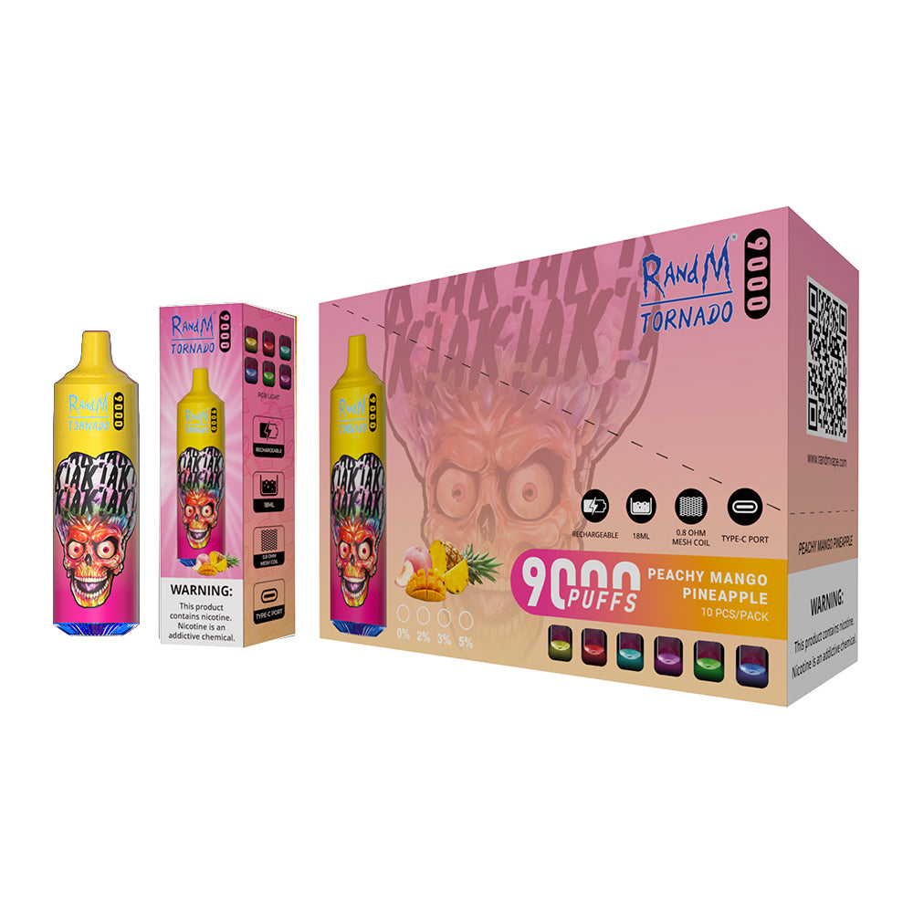 RAndM Tornado 9000 Puffs Disposable Vape Box Of 10