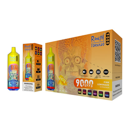 RAndM Tornado 9000 Puffs Disposable Vape Box Of 10