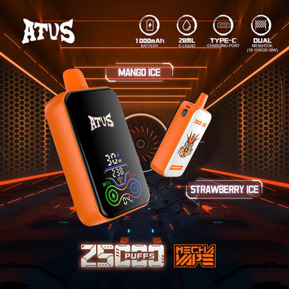 ATVS Mecha 25000 Puffs Disposable Vape Wholesale-1000mAh, 20ml E-liquid,Multiple Nicotine 14 Flavors