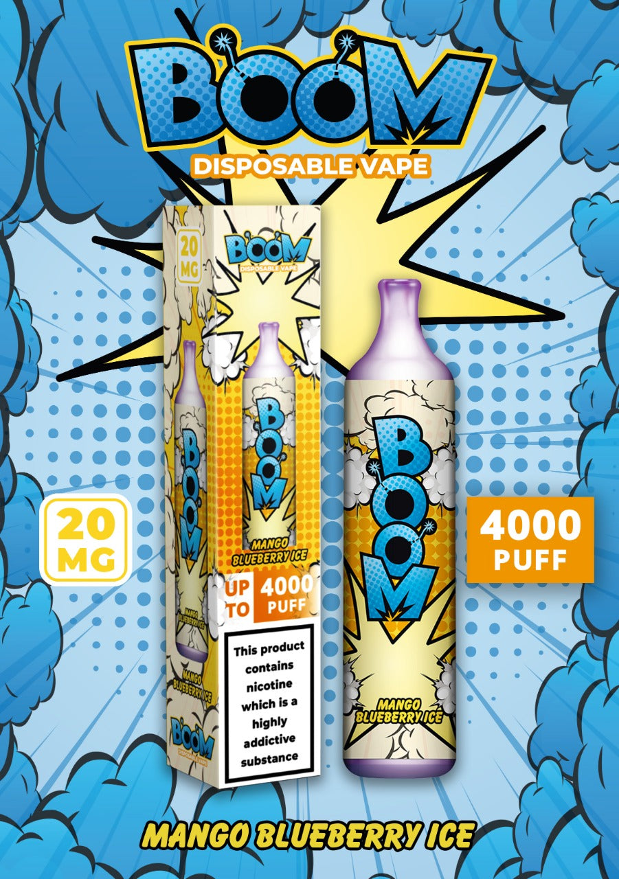 Boom Disposable Vape2 ml 20 mg  Up to 4000 Puffs Non rechargeable