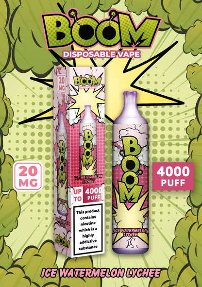 Boom Disposable Vape2 ml 20 mg  Up to 4000 Puffs Non rechargeable