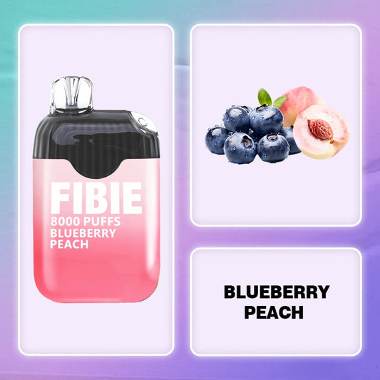 Blueberry-Peach -FIBIE 8000 Puffs Disposable Vapor Wands(8000 PUFFS)