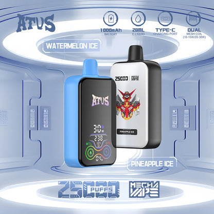 ATVS Mecha 25000 Puffs Disposable Vape Wholesale-1000mAh, 20ml E-liquid,Multiple Nicotine 14 Flavors