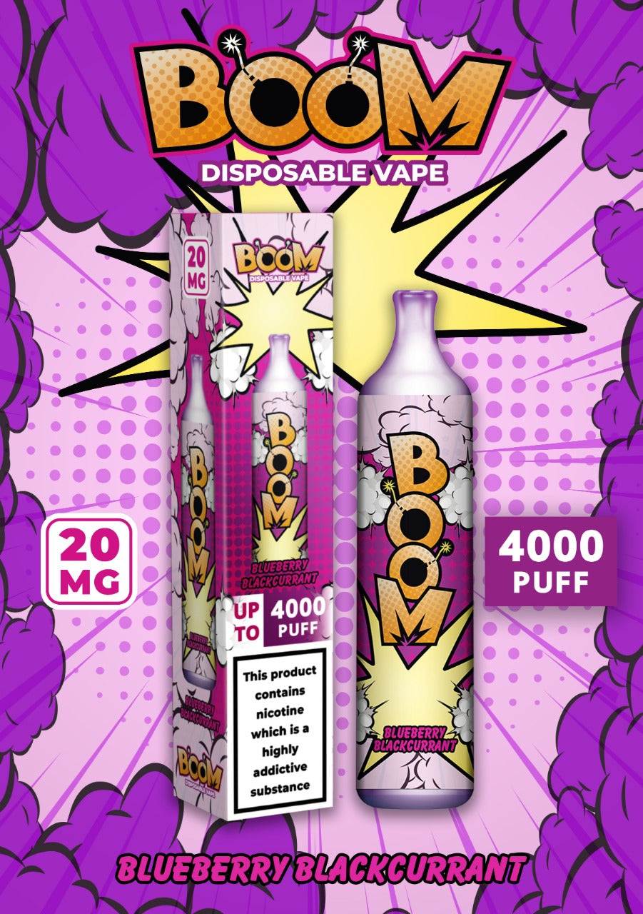 Boom Disposable Vape2 ml 20 mg  Up to 4000 Puffs Non rechargeable