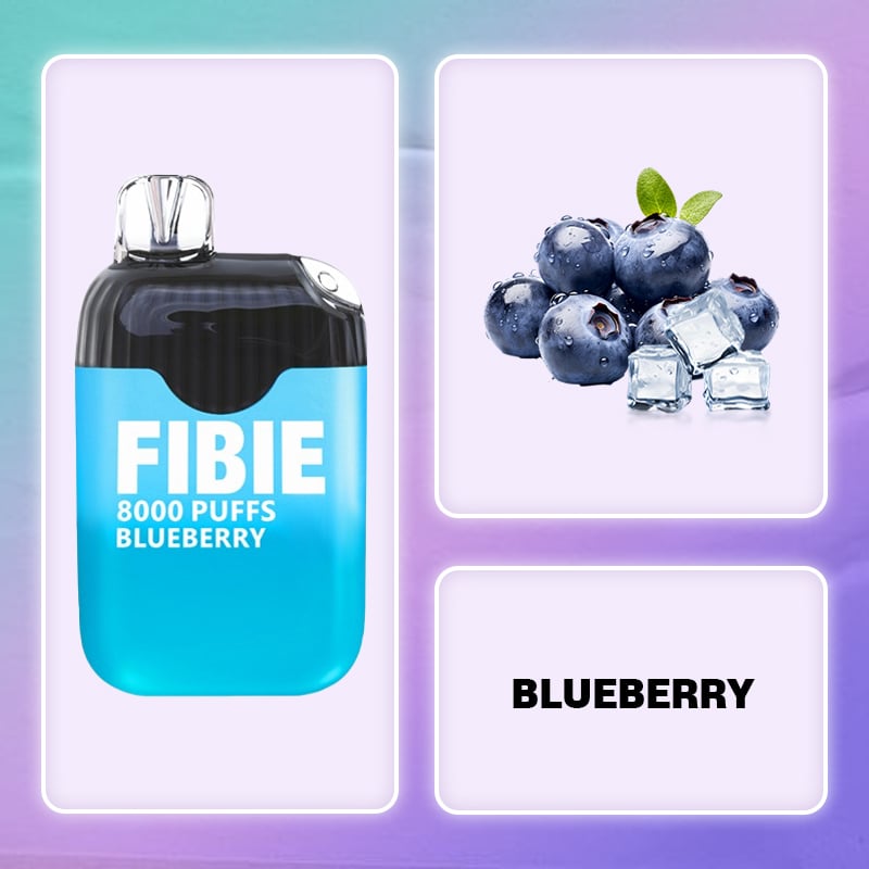 Blueberry -FIBIE 8000 Puffs Disposable Vapor Wands(8000 PUFFS) -
