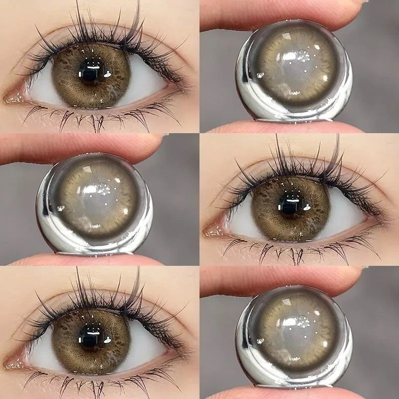 Natural beauty mixed green color contact lenses European and American style hot contact lenses small and large diameter on the eyes color does not hurt the eyes