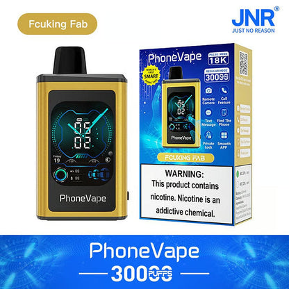 JNR Phone Vape 30000 Puffs (Box of 10)&nbsp;Latest Smart 20mg Nicotine 19ML 1000 mAh Battery 10 Flavors Disposable Vape
