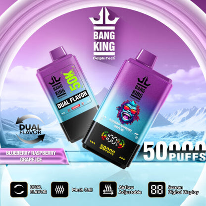Bang King 50000 Puffs Disposable Vape - 50ml E-Liquid, 850mAh Battery 12 Flavors