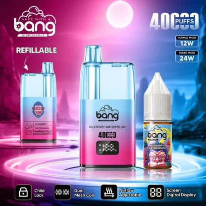Bang 40000 Puffs Disposable Vape - 10ml E-Liquid, 650mAh Battery 12 Flavors