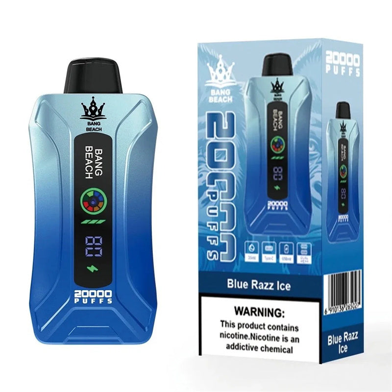 Bang BEACH 20000 Puffs 20K -  5% Nic Salt, Smart Display-650mAh Battery, 35ml E-liquid, Multiple Nicotine 12 Flavors