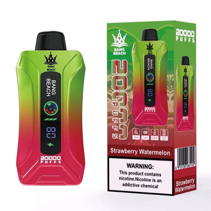 Bang BEACH 20000 Puffs 20K -  5% Nic Salt, Smart Display-650mAh Battery, 35ml E-liquid, Multiple Nicotine 12 Flavors