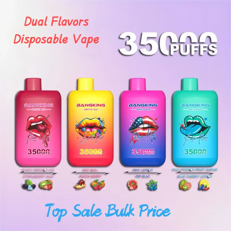 BANGKING 35000 PUFFS SWITCH DUO Bulk Sale Good Price Vape-650mAh Battery, 28ml E-liquid, Multiple Nicotine 12 Flavors