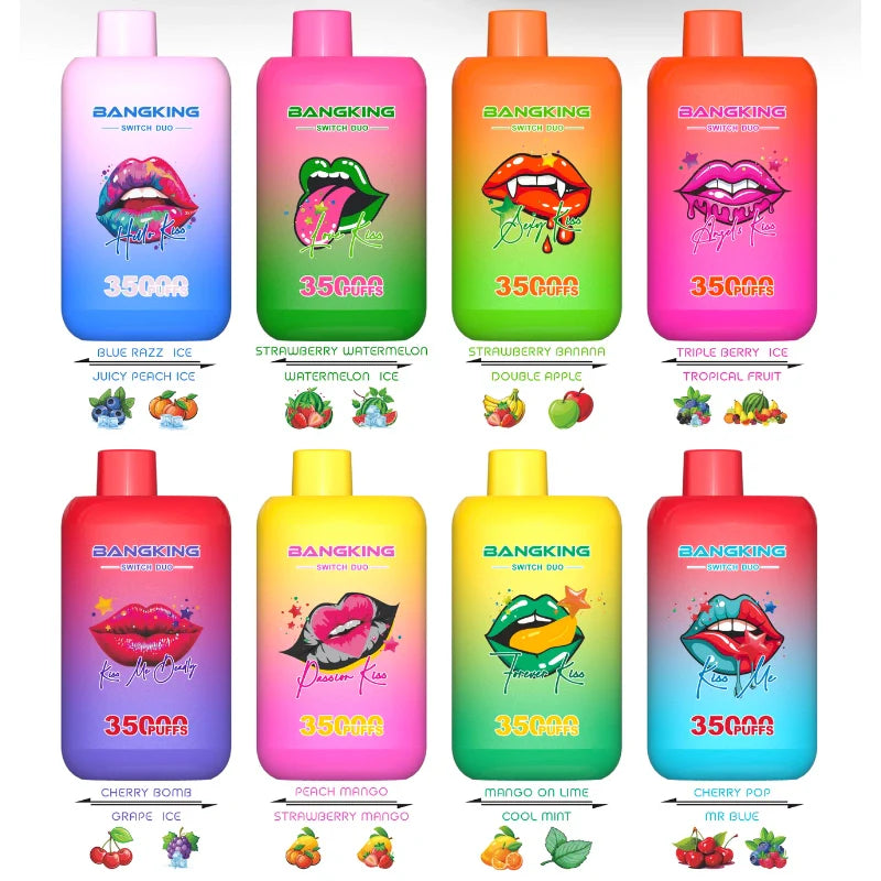 BANGKING 35000 PUFFS SWITCH DUO Bulk Sale Good Price Vape-650mAh Battery, 28ml E-liquid, Multiple Nicotine 12 Flavors