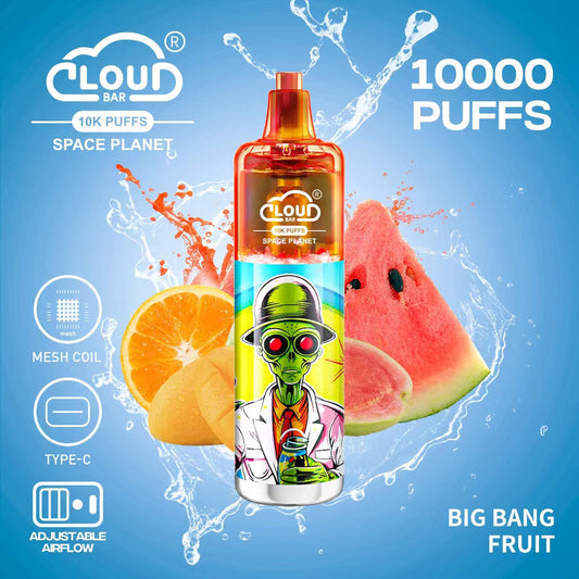Cloud Bar Multi Flavor 10000 Puffs  5% Rechargeable Vapes Pen 18ml  650MAH 10 Flavors