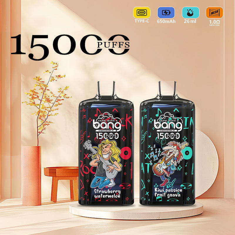 Bang 15000 Puffs Vape 15K Disposable Vape Pen E Cigarette Prefilled 26ml 650m 12 Flavors