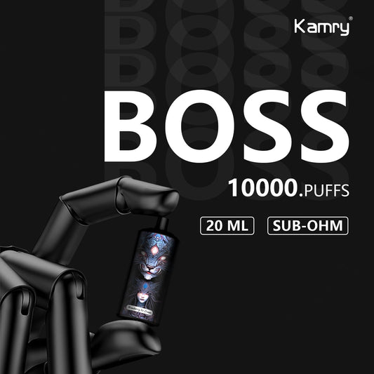 Kamry Boss 10000 Puffs Disposable Vape Wholesale-600mAh, 20ml E-liquid, Multiple Nicotine 10 Flavors