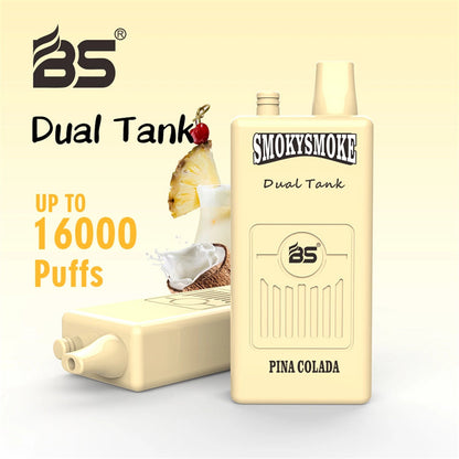 Breze Stiik Bs Smokysmoke 16000 Puffs 650mah Rechargeable Disposable Vape Vaper With Dual Tank 18ml