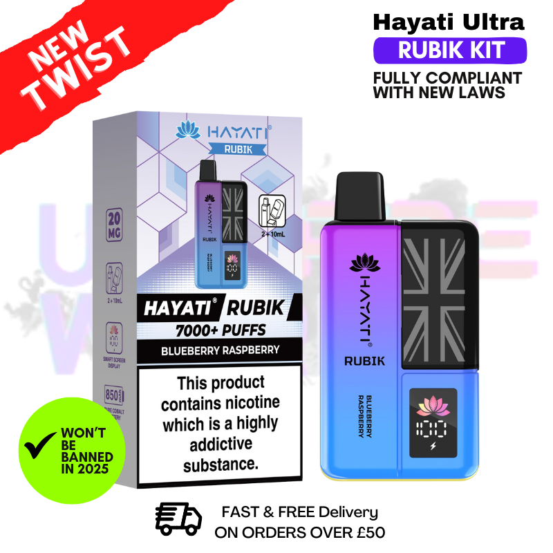 Blueberry Raspberry Hayati Rubik 7000 Puff 7K Bar