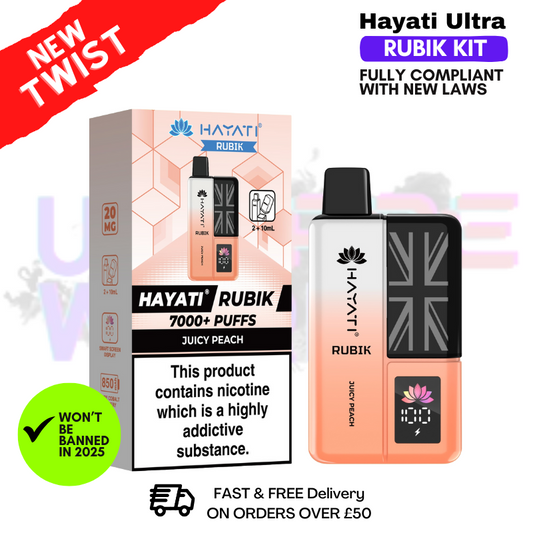 Juicy Peach Hayati Rubik 7000 Puff 7K Bar