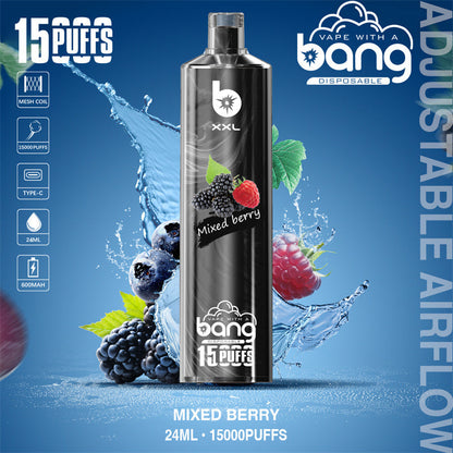 Bang SHISHA 15000 Puffs Disposable Vape – 23ml Capacity, 20 Flavors, 600mAh Battery