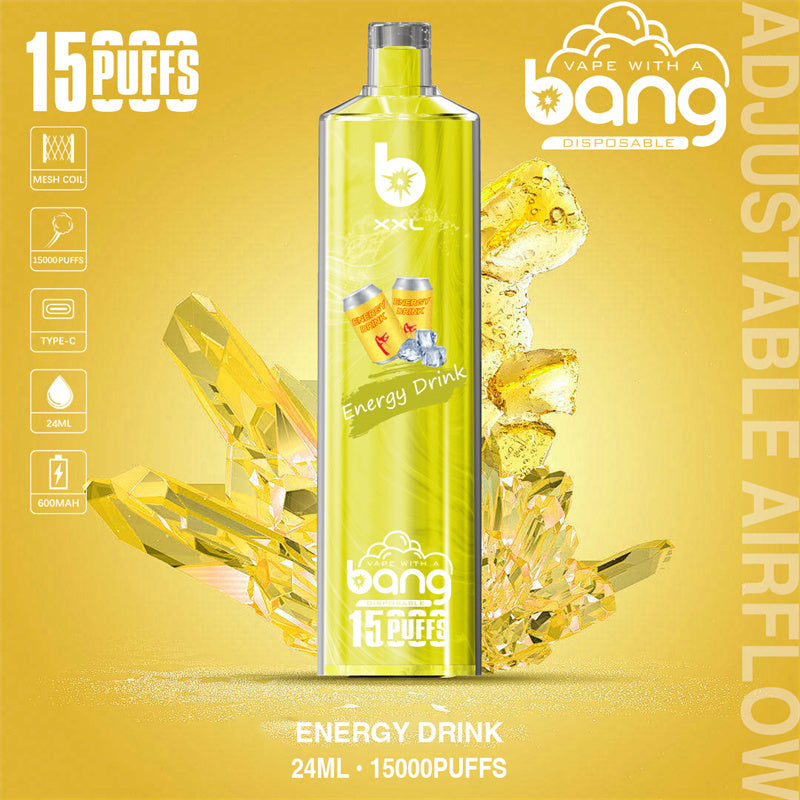 Bang SHISHA 15000 Disposable Vape 0.6 Ω 600 mAh  15 mL  Rechargeable Type-c  20   Flavors