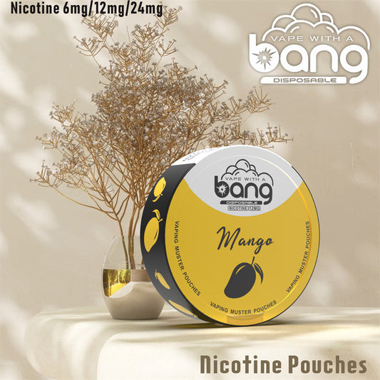 Bang Vaping Muster Pouches – Nicotine 6mg/12mg/18mg- Multiple Nicotine 12 Flavors
