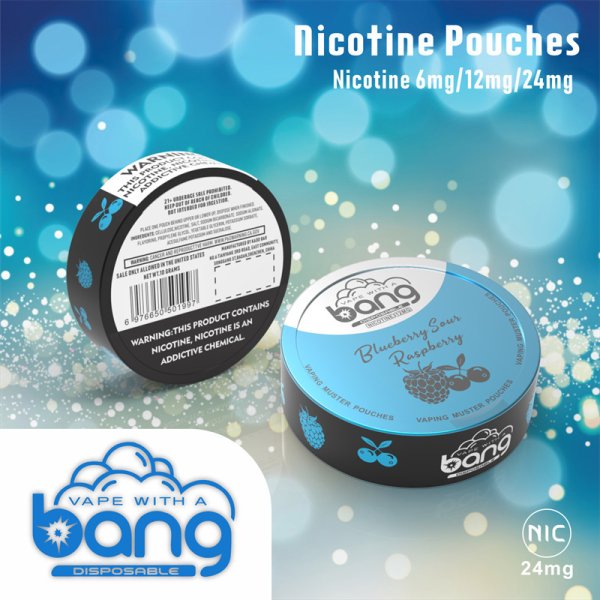 Bang Vaping Muster Pouches – Nicotine 6mg/12mg/18mg- Multiple Nicotine 12 Flavors