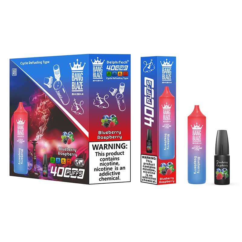 Bang Blaze 40000 Puffs Disposable Vape(0% to 5% Nicotine) - 40ml E-Liquid, 1000mAh Battery 12 Flavors