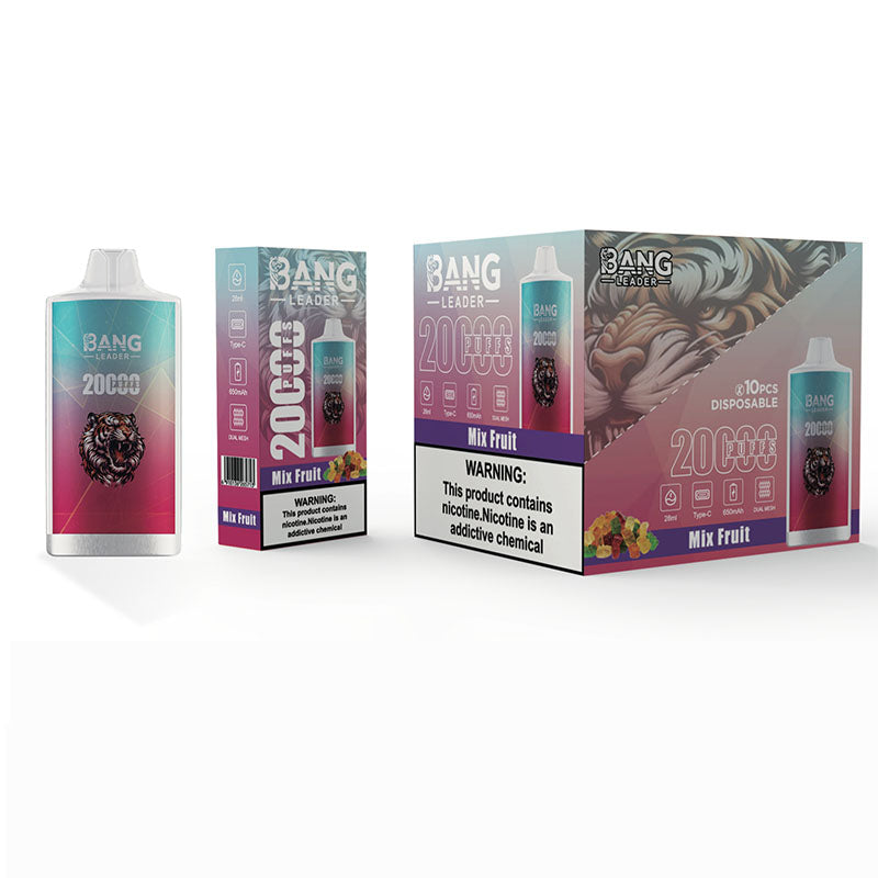 Bang Leader 20000 Puffs Disposable Vape - 28ml E-Liquid, 650mAh Battery,Summer  12 Flavors。