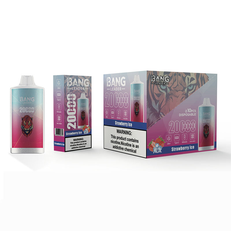 Bang Leader 20000 Puffs Disposable Vape - 28ml E-Liquid, 650mAh Battery,Summer  12 Flavors。