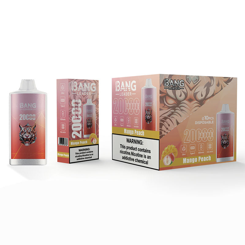 Bang Leader 20000 Puffs Disposable Vape - 28ml E-Liquid, 650mAh Battery,Summer  12 Flavors。