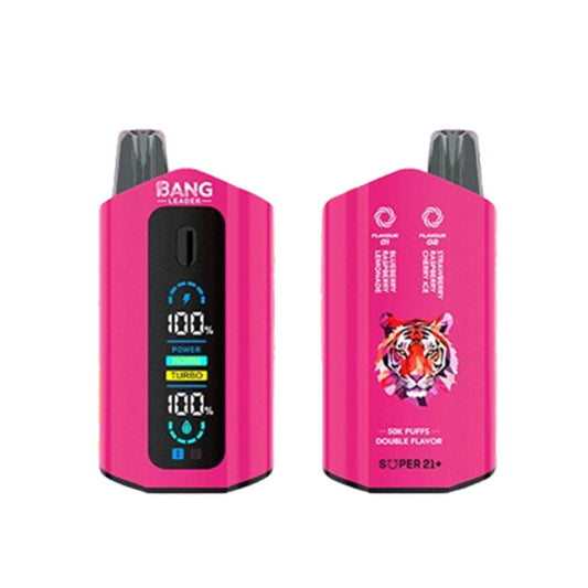 Bang Leader 50000 Disposable Vape - 50K Puffs, 36mBang Leader 50000 Puffs Disposable Vape (0% to 5% Nicotine) – Dual Pods(20mL+20mL) Unmatched Performance 650mAh battery 12 Flavors &nbsp;l E-Liquid (0-5% Nicotine) 36mL650mAh 12 Flavors