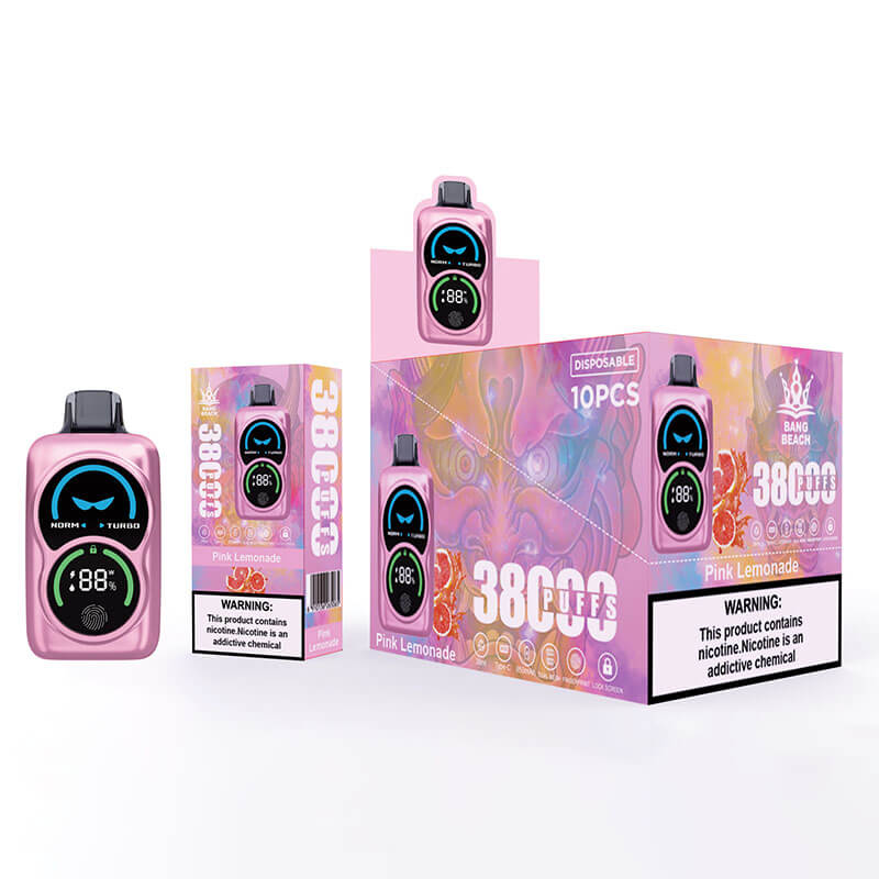Bang Beach 38000 Puffs Disposable Vape-850mAh Battery, 38ml E-liquid, Multiple Nicotine 12 Flavors